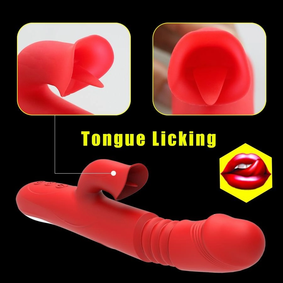 Rabbit Vibrator with Tongue Sucker