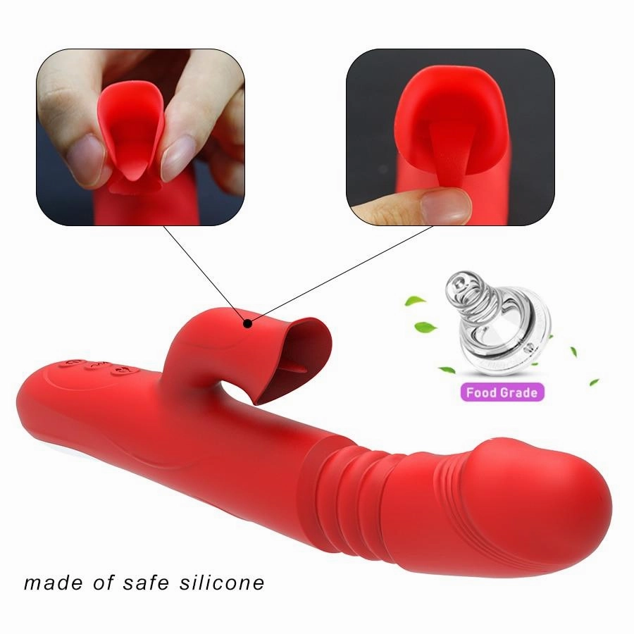 Rabbit Vibrator with Tongue Sucker
