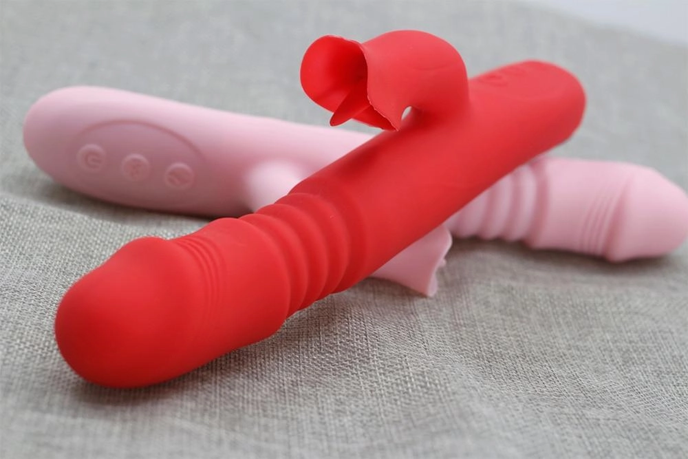 Rabbit Vibrator with Tongue Sucker