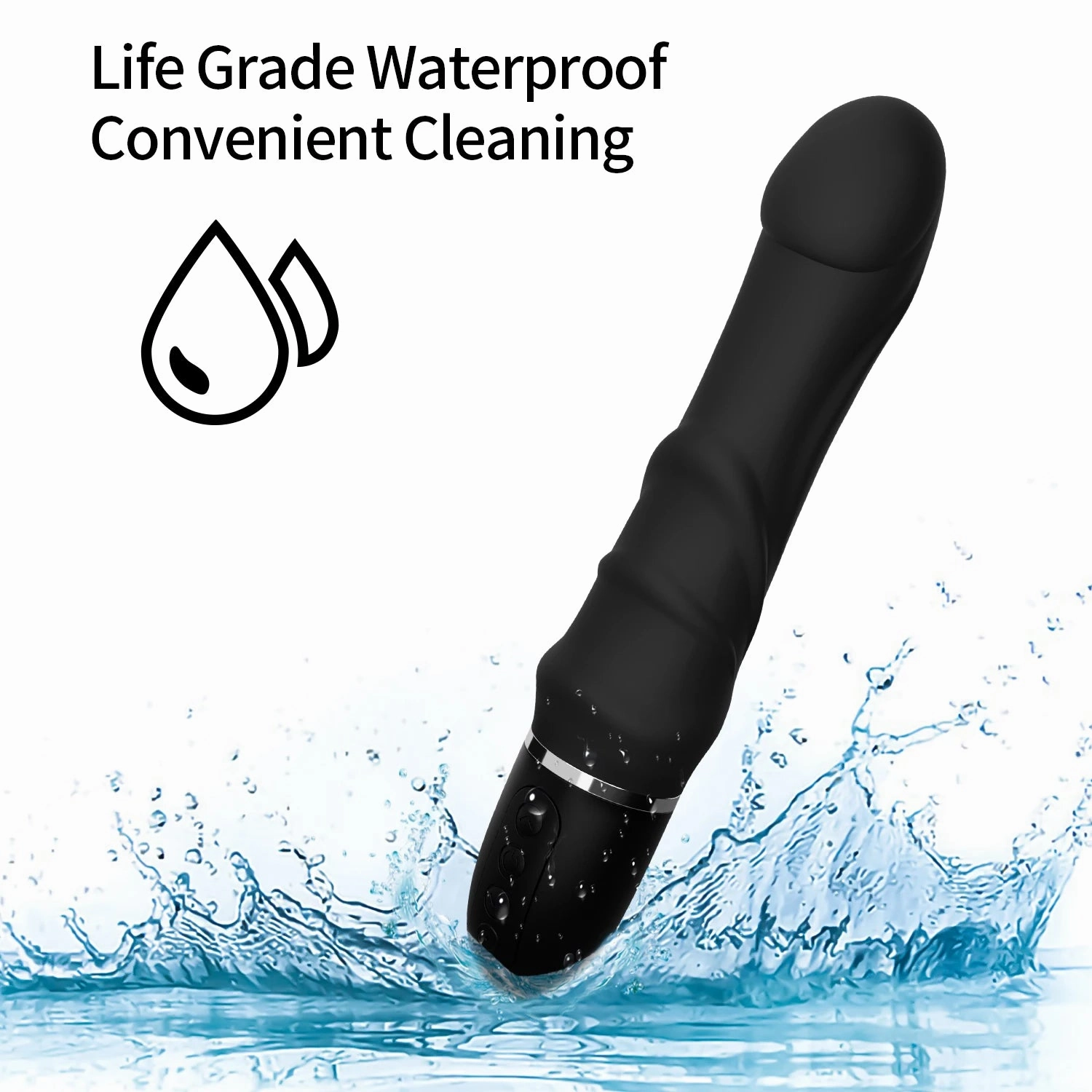 Realistic Thrusting Dildo Vibrator 10-Mode Vibrating Clitoral Stimulator