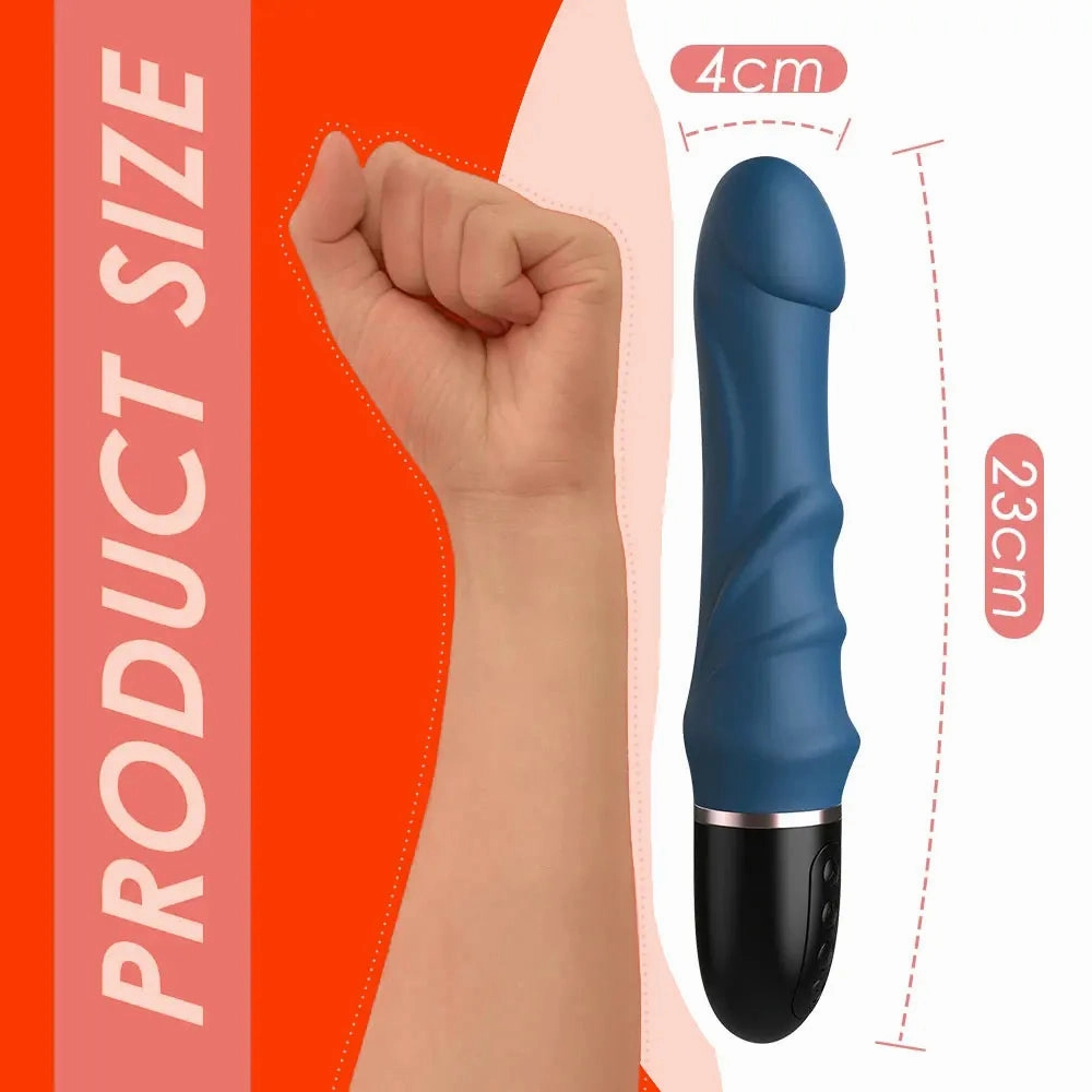 Realistic Thrusting Dildo Vibrator 10-Mode Vibrating Clitoral Stimulator