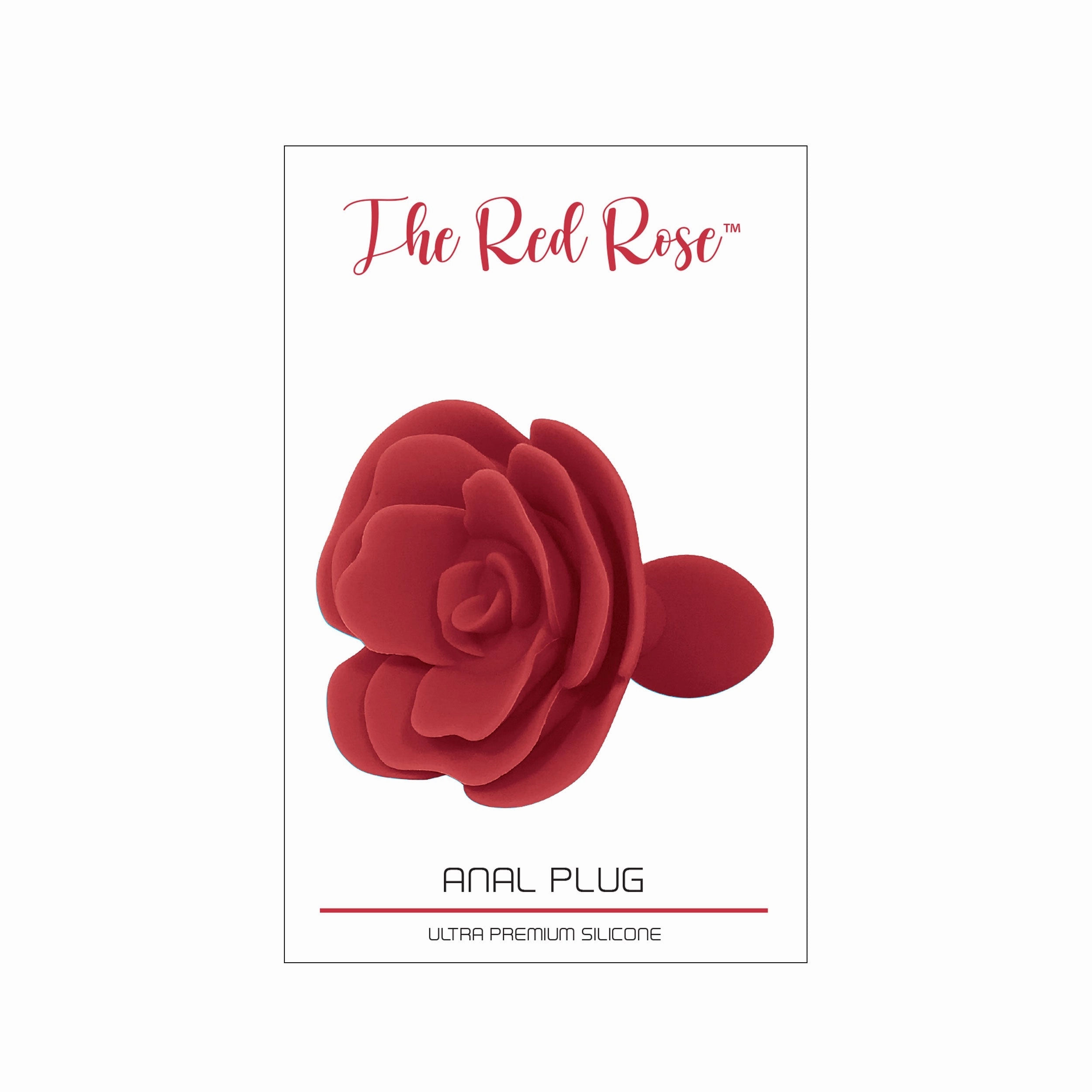 Red Rose Silicone Butt Plug