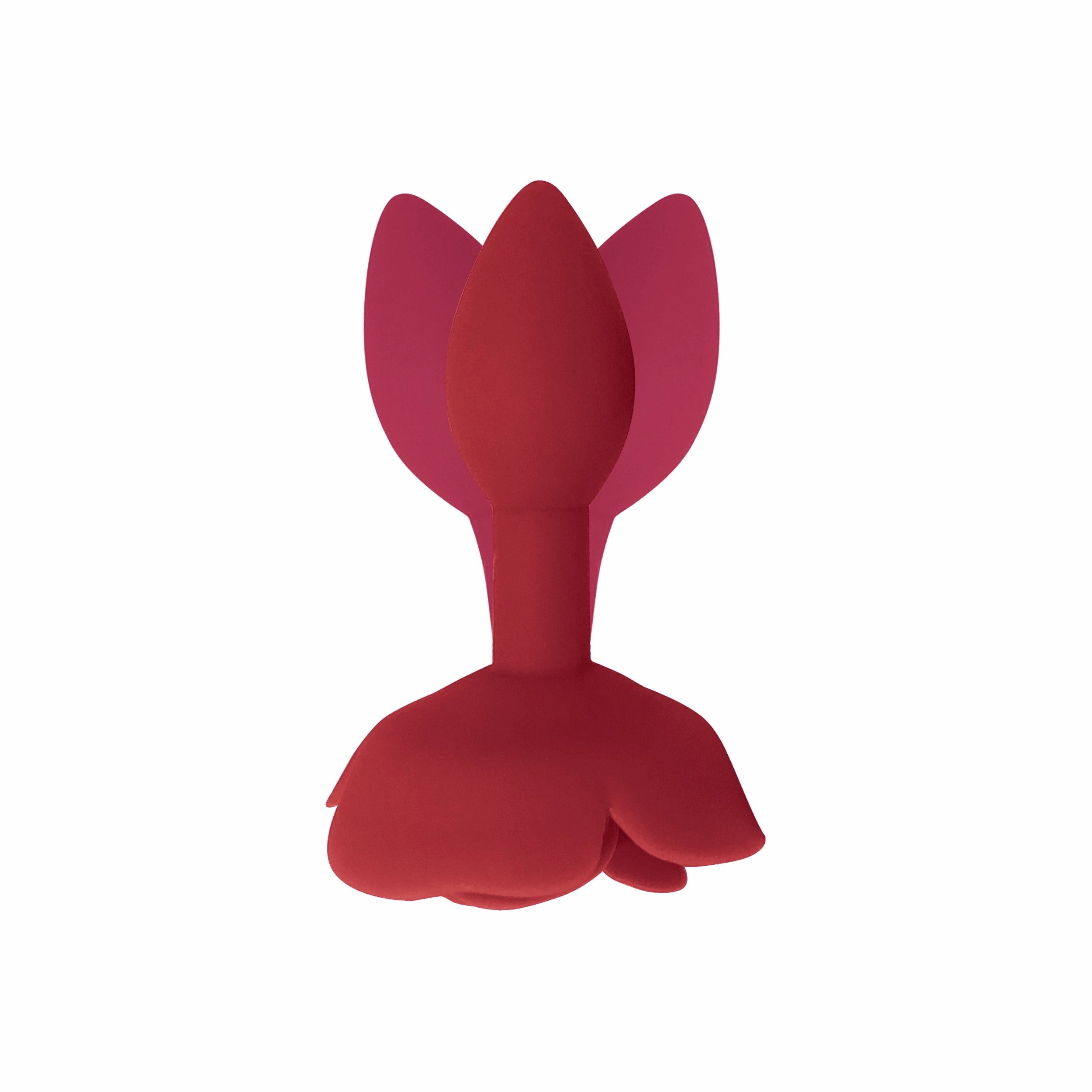 Red Rose Silicone Butt Plug