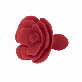 Red Rose Silicone Butt Plug