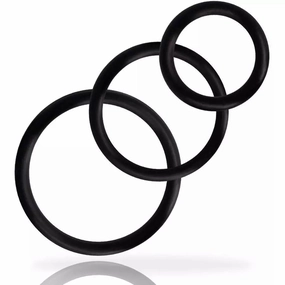 Rings Set For Penis - Black - Addicted Toys