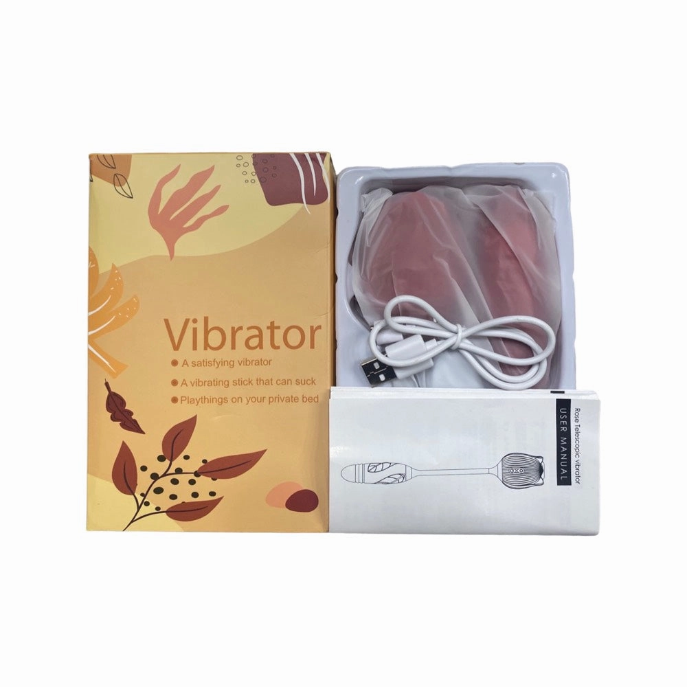 Rose Clitoral Sucking Vibrator with Self-Thrusting Dildo
