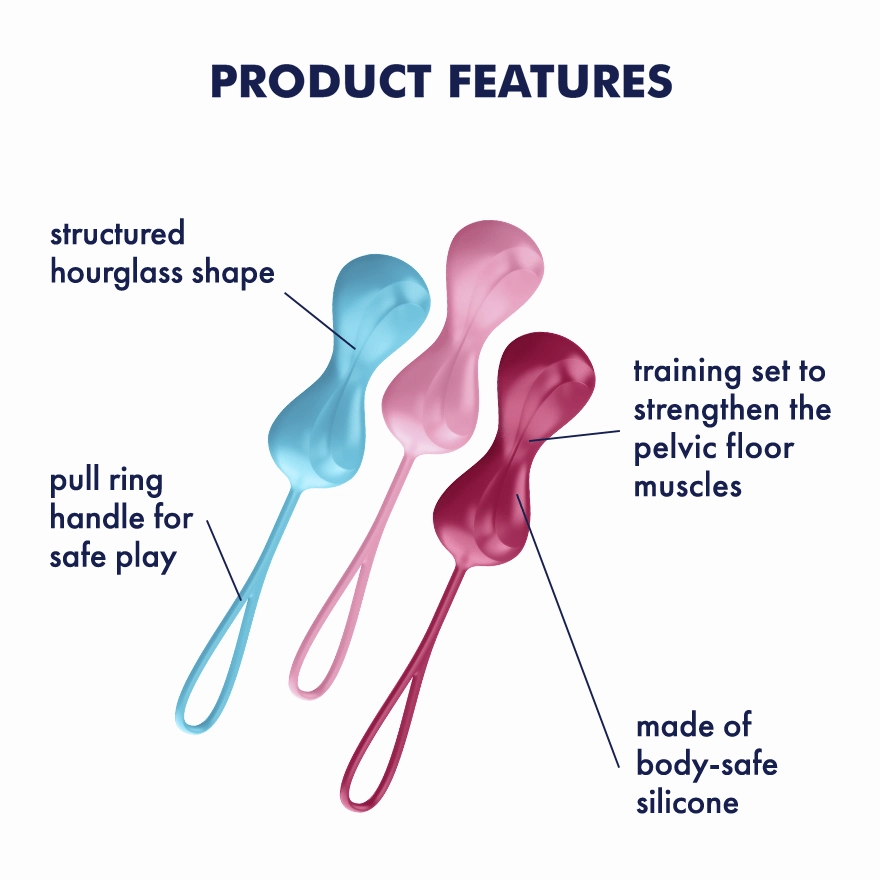 Satisfyer - Power Balls 3 Pieces Kegel Training Set (Multi Colour)