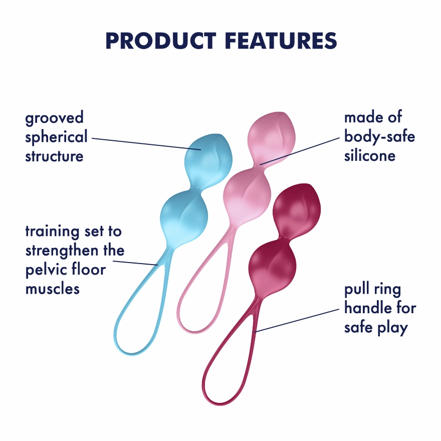 Satisfyer - V Balls Kegel Training Set 3 Pieces (Multi Colour)