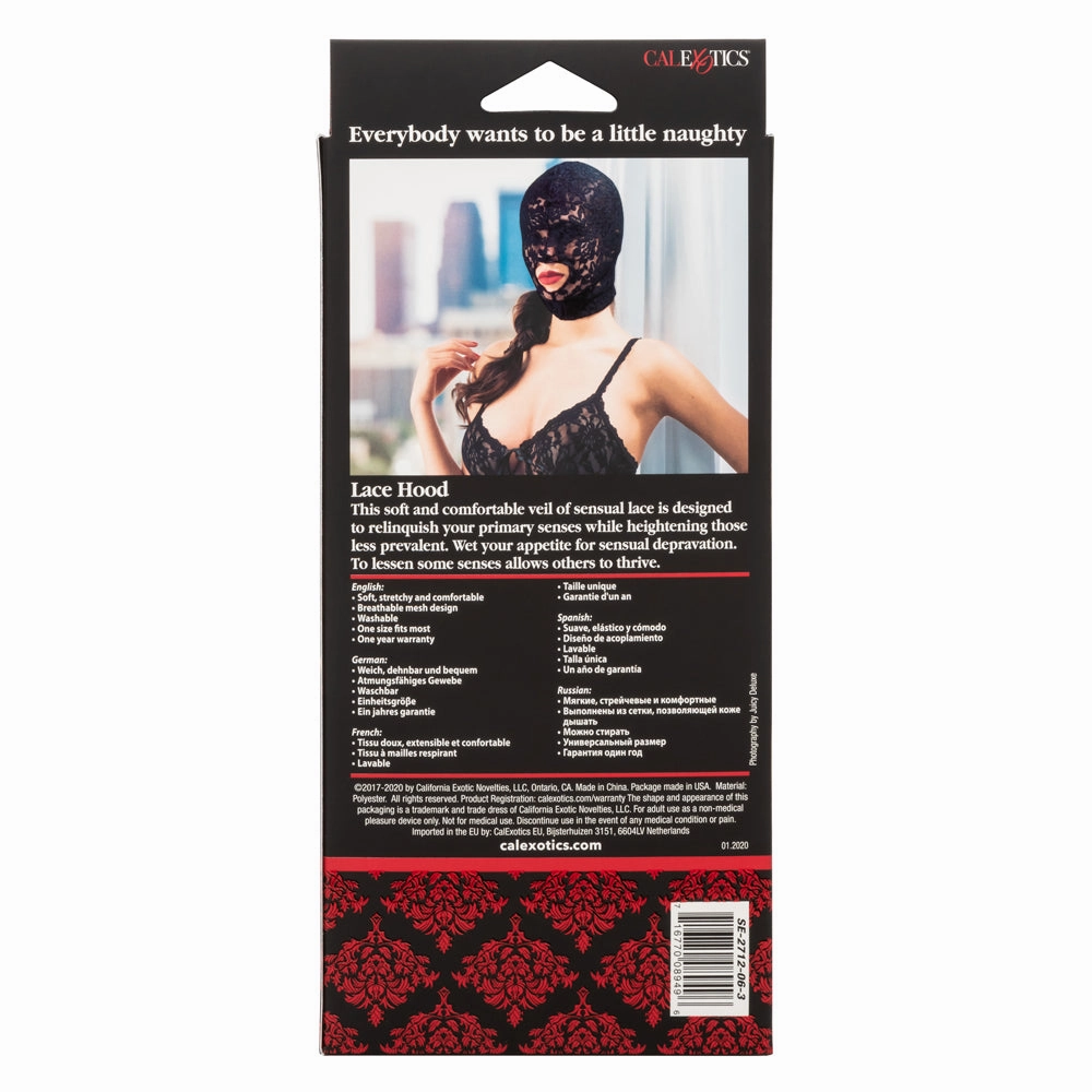Scandal Open Mouth Sensory Deprivation Lace Hood