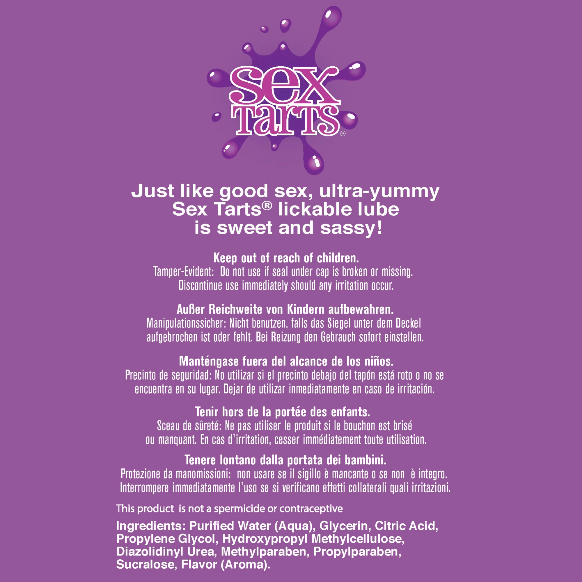 Sex Tarts Pleasure Gel, Grape Soda, 2 fl. oz. (59 mL) Tube
