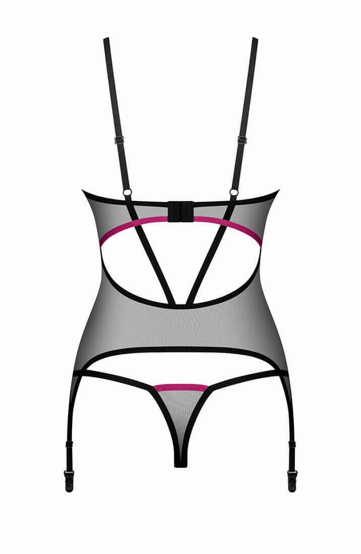 Sheer black bustier lingerie - Memorable Moments