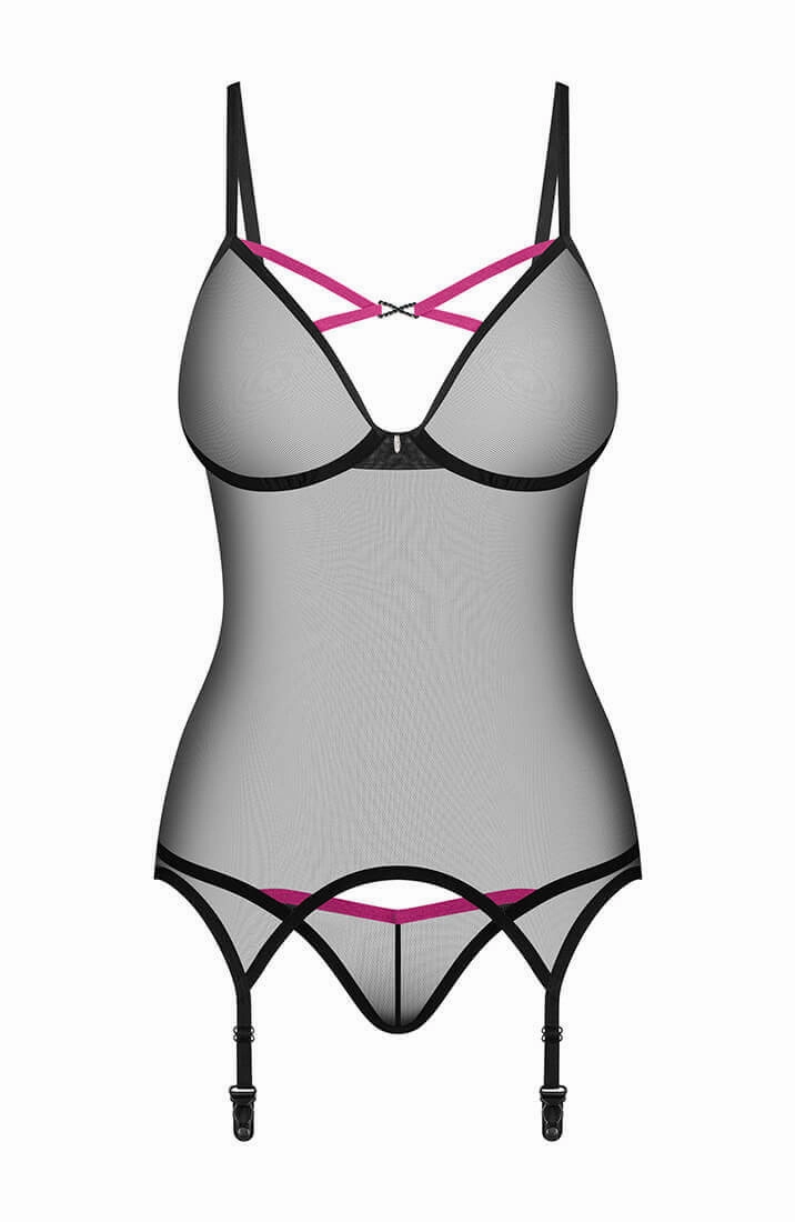 Sheer black bustier lingerie - Memorable Moments