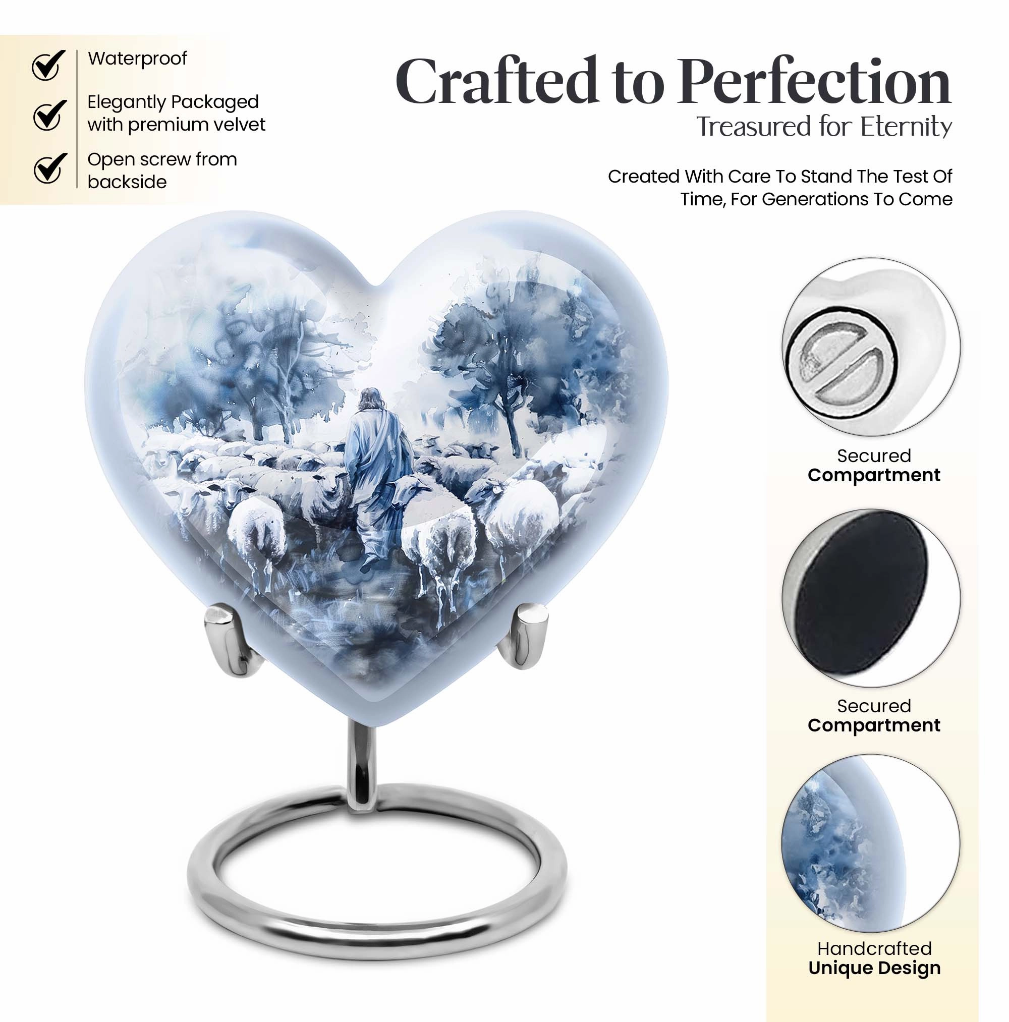 Shepherd Eternity: Sizeable Commemoration Urn For Loved Ones