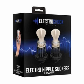 Shots - Electroshock E Stimulation Nipple Suckers (Clear)