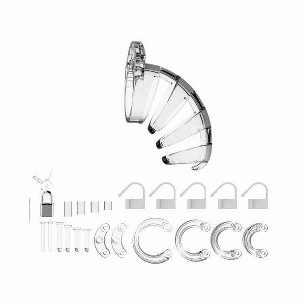 Shots - Man Cage Chastity Cock Cage Model 2 3.5" (Clear)