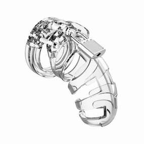 Shots - Man Cage Chastity Cock Cage Model 2 3.5" (Clear)