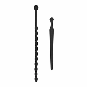 Shots - Ouch Urethral Sounding Silicone Plug Beginners Set (Black)