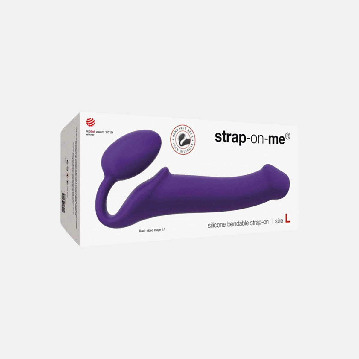 Silicone Bendable Strap-On Large - Purple