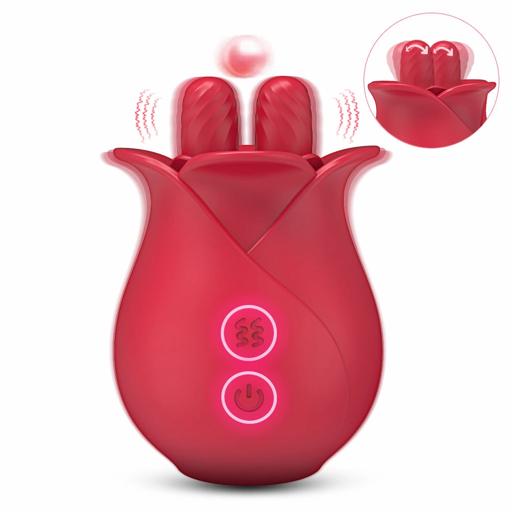 Sofia—Rose Clitoral Nipple Vibrators with 10 Licking Vibrating
