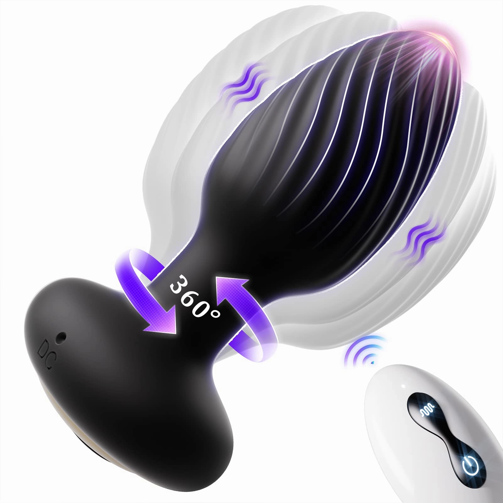 Solomon - Rotating Anal Plug with Vibrating Pattern