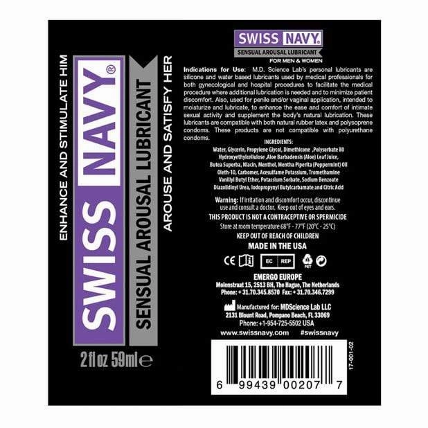 Swiss Navy - Premium Sensual Arousal Gel Lubricant