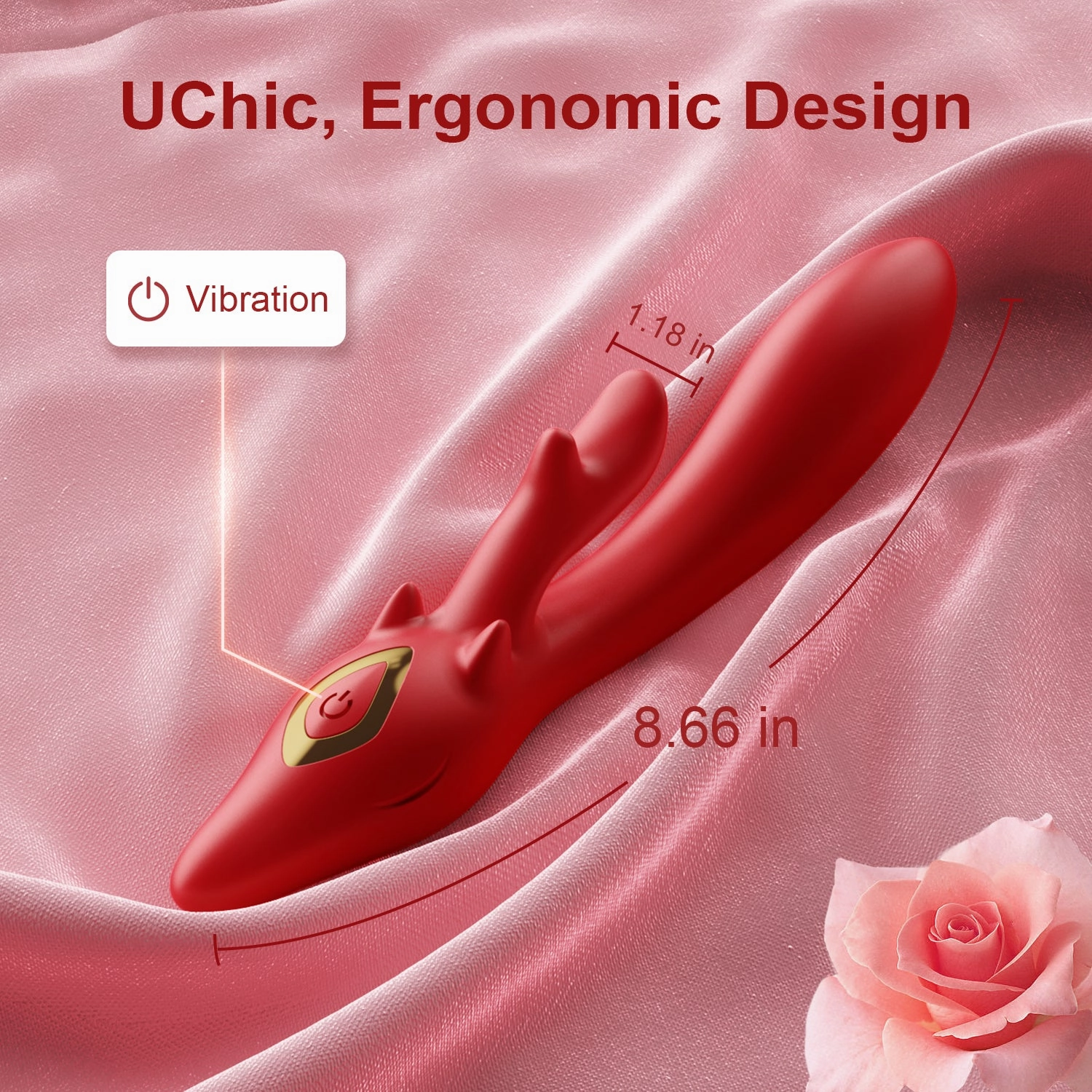 Thrusting G Spot Vibrator Adult Toys for Women, 2 in 1 Dildo Vibrator with 10 Powerful Vibrating Modes,Women Sex Toys Rabbit Vibrator Adult Sex Toys