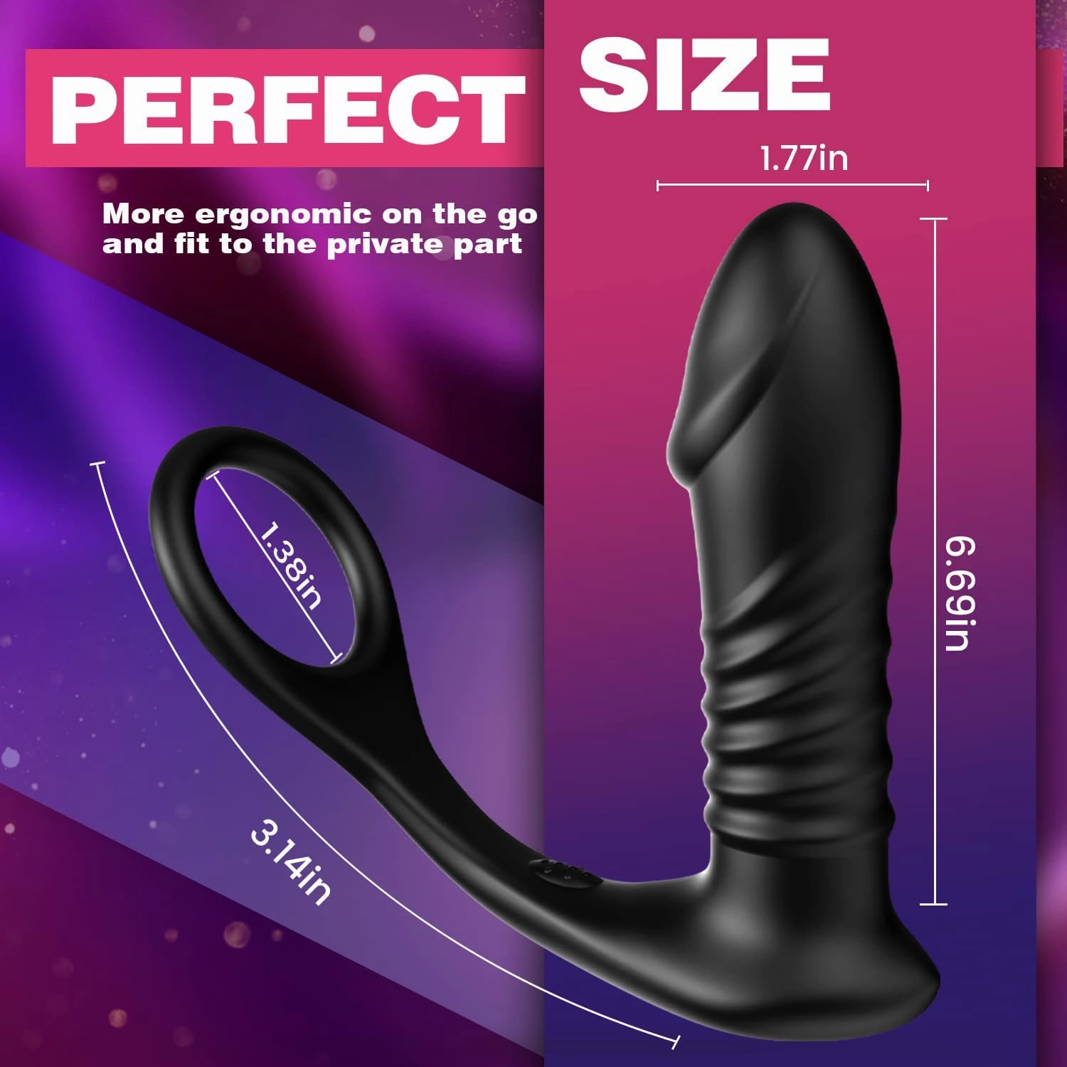 TouchHoney-Thrusting Male Anal Vibrator Wireless Remote Control Prostate Massager