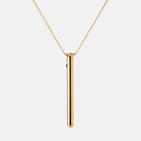 Vesper 2 Bullet Vibrator Necklace - 24KT Gold