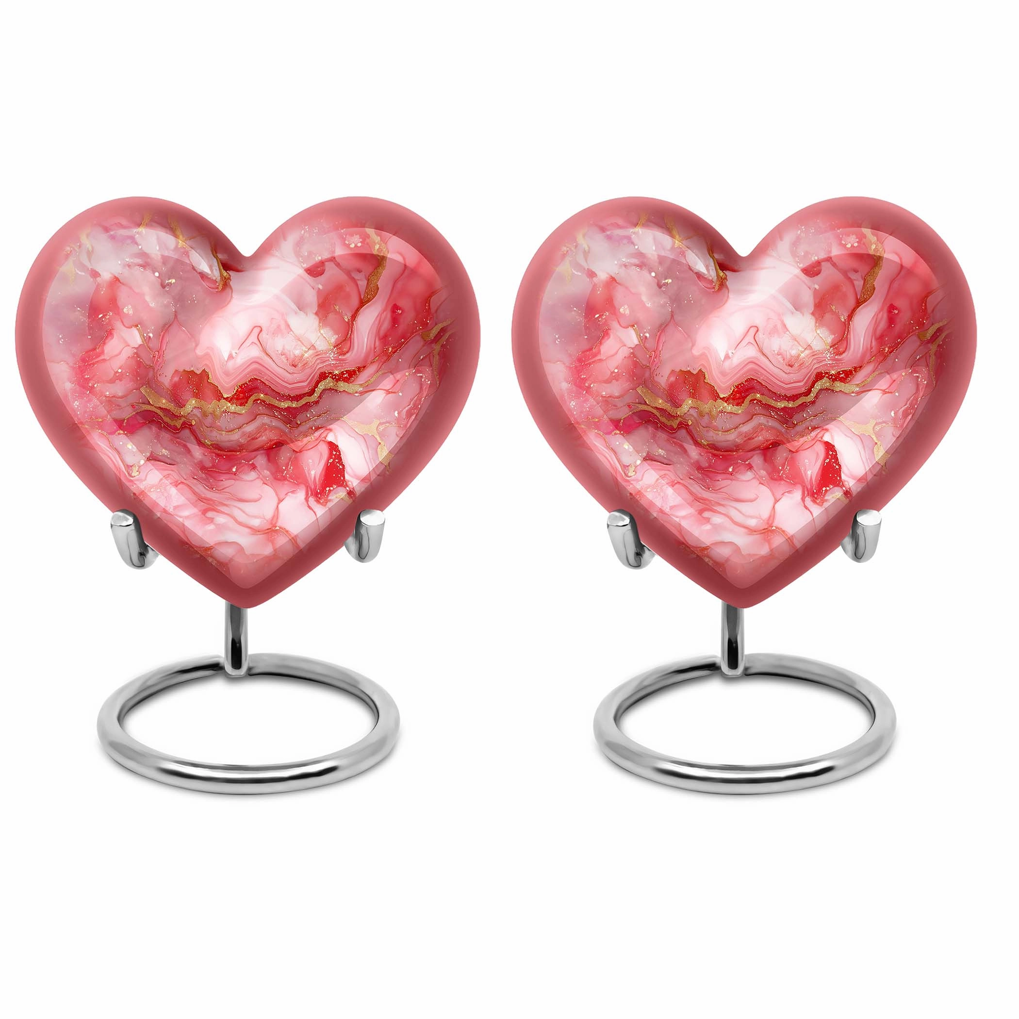 Vibrant Swirl Medium Cremation Urn: Unique Heart Shape Urn