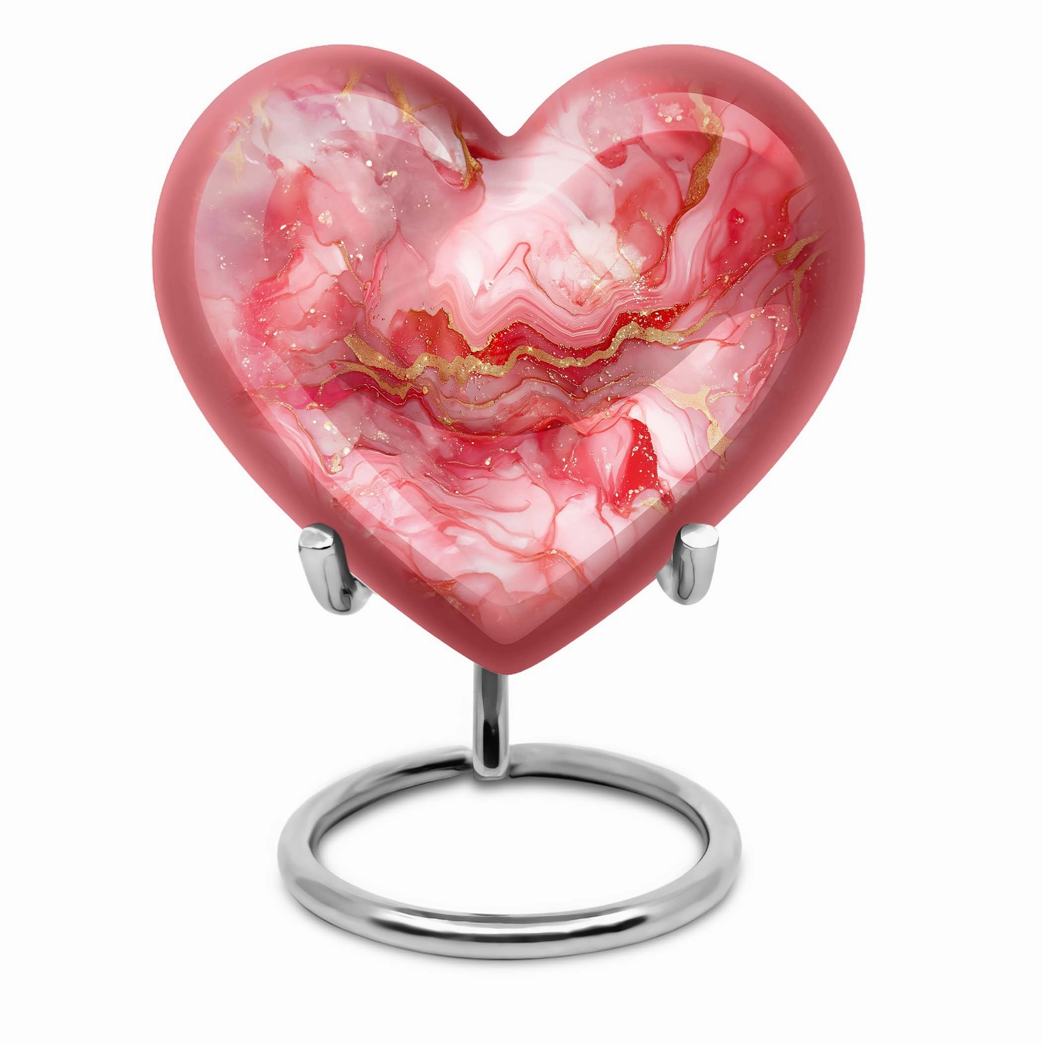 Vibrant Swirl Medium Cremation Urn: Unique Heart Shape Urn