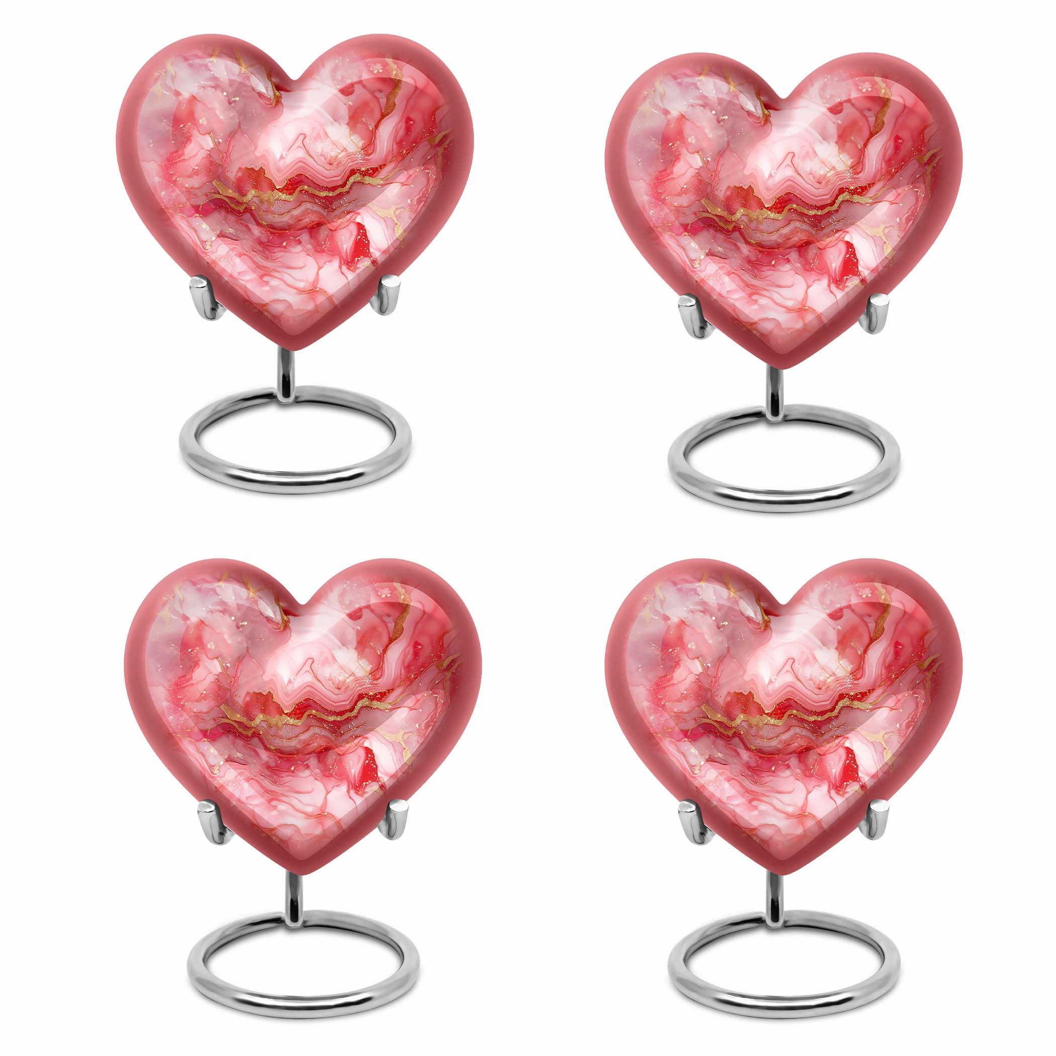 Vibrant Swirl Medium Cremation Urn: Unique Heart Shape Urn