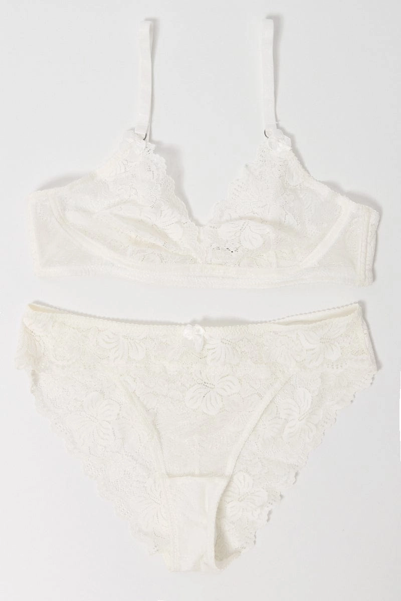 White Lace Lingerie Set