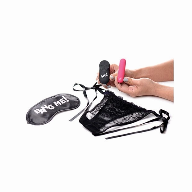 XR - Bang Power Panty Vibrator with Blindfold Kit (Pink)