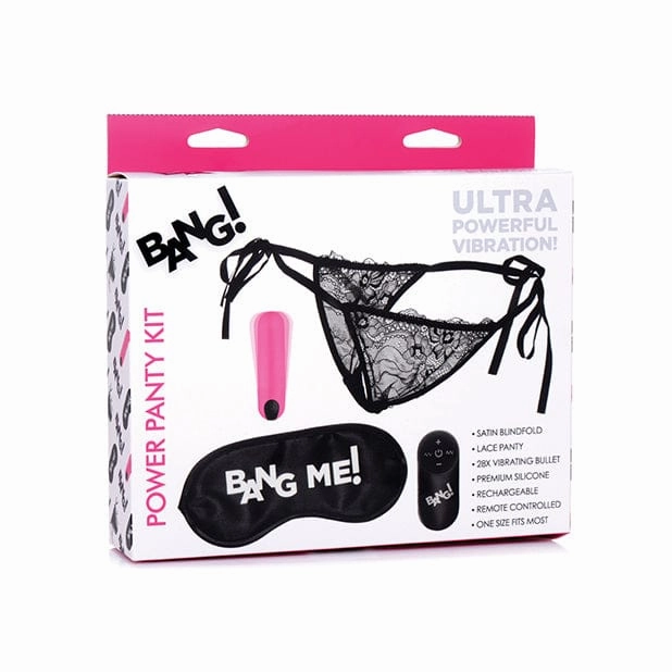 XR - Bang Power Panty Vibrator with Blindfold Kit (Pink)