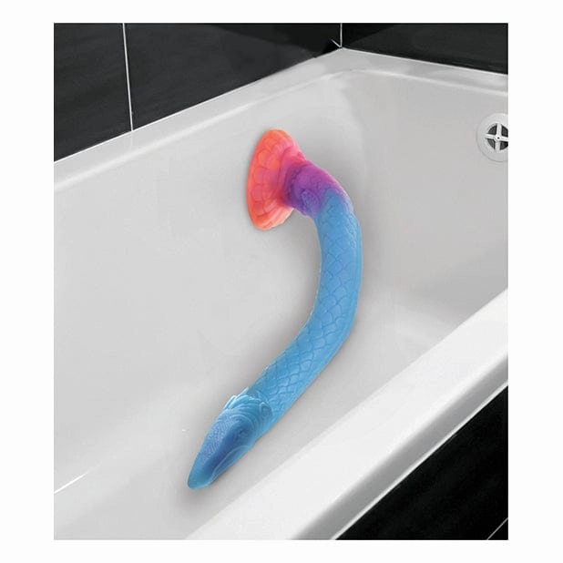 XR - Creature Cocks Glow in the Dark Makara Silicone Snake Dildo 18" (Multi Colour)