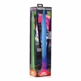 XR - Creature Cocks Glow in the Dark Makara Silicone Snake Dildo 18" (Multi Colour)