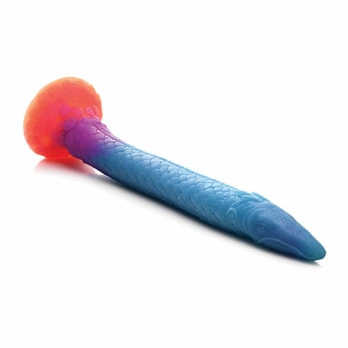 XR - Creature Cocks Glow in the Dark Makara Silicone Snake Dildo 18" (Multi Colour)