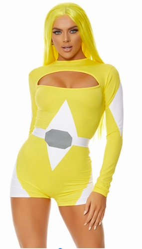 Yellow Power Sexy Superhero Costume